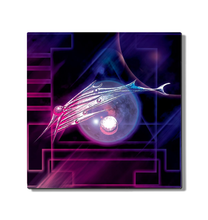 Load image into Gallery viewer, Neon Dolphin 12x12 Inch Metal Print 1 Quantity 149.99USD