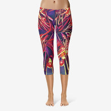 Load image into Gallery viewer, Fire Heart III Capri Leggings 1 Pair 89.99USD