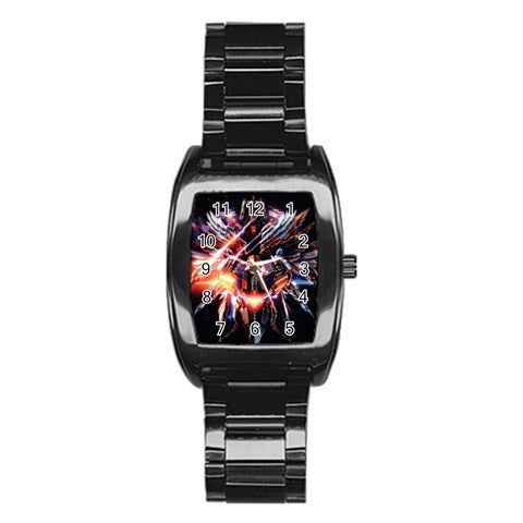 Machine Dark Stainless Steel Barrel Watch 60.99USD