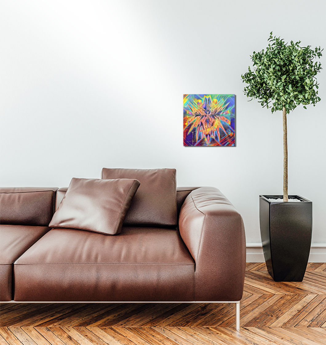 Rainbow Heart 12x12 Inch Metal Print 1 Quantity 149.99USD