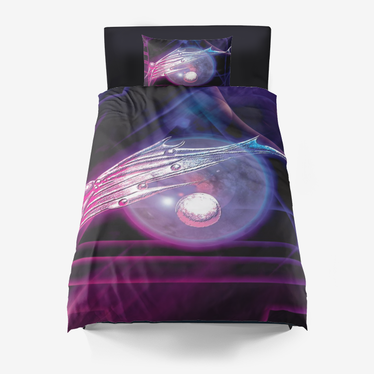 Neon Dolphin Duvet Cover With Pillow Cases 99.99USD